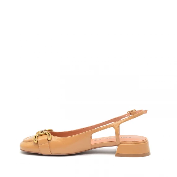 Slingback Aquarelle 545Z45 in pelle marrone 