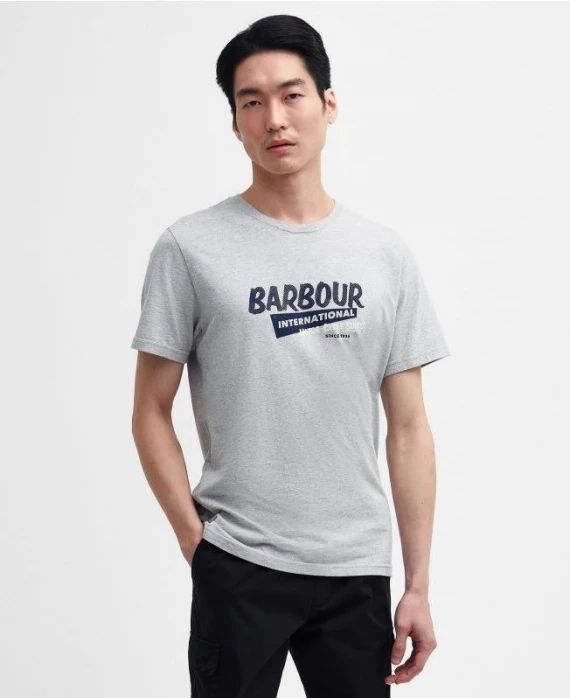 T-shirt Barbour MTS1279 in cotone grigio