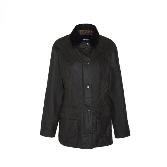 Giubbino Barbour LWX0668 in cotone cerato verde