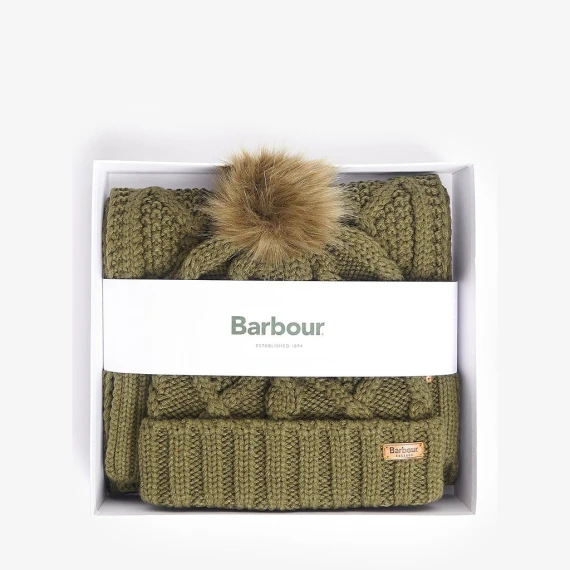 Box regalo Barbour LGS0075 in tessuto verde