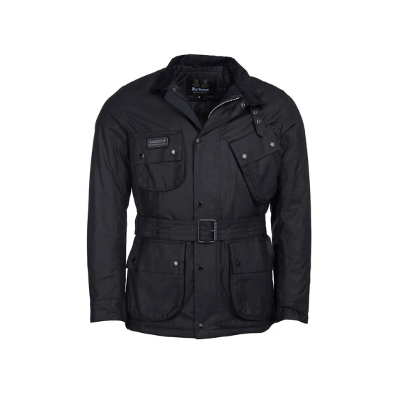 Giacca Barbour International MWX1711 in cotone cerato nero - Taglia M - barbour international