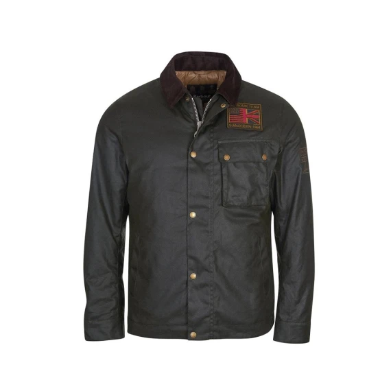 Giacca Barbour International MWX1853 in cotone cerato verdone - Taglia XL - barbour international