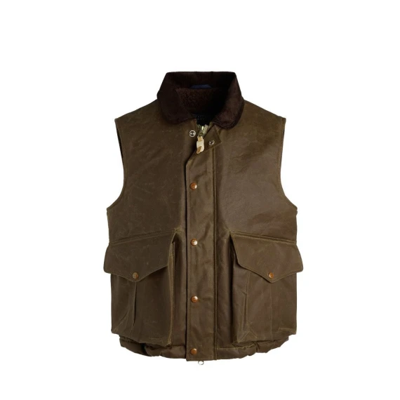 Gilet Ceccarelli 7917  in cotone cerato marrone - Taglia 46 - ceccarelli