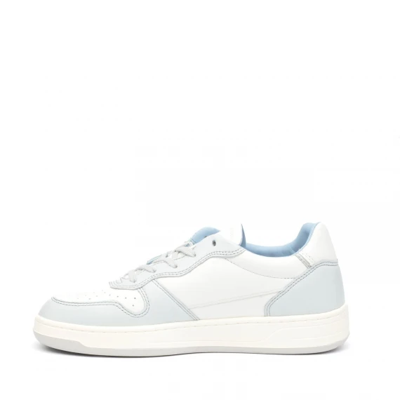 Sneakers D.A.T.E. COURT 2.0 in pelle bianco e azzurro