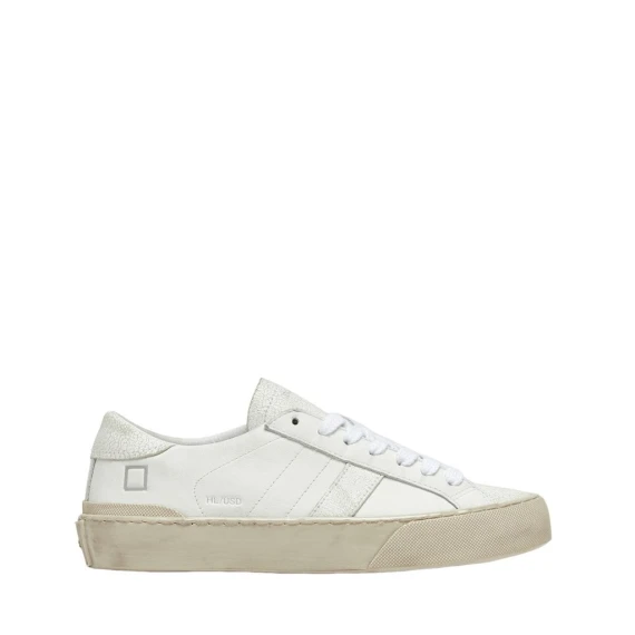 Sneakers D.A.T.E. HILL LOW in pelle bianco