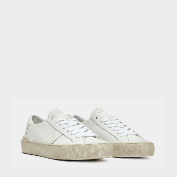 Sneakers D.A.T.E. HILL LOW in pelle bianco