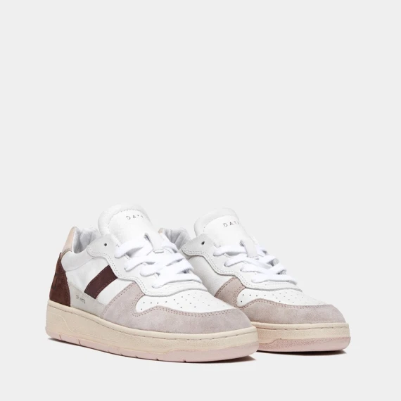 Sneakers D.a.t.e. COURT 2.0 in camoscio bianco