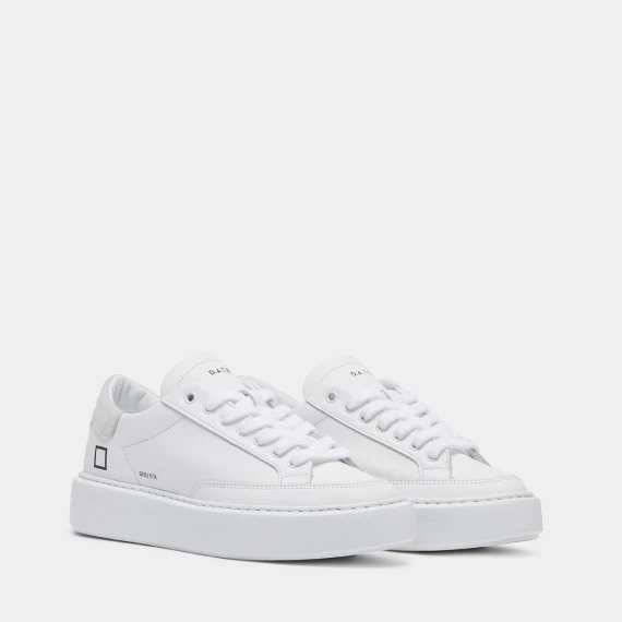 Sneakers D.A.T.E. SFERA in pelle bianco