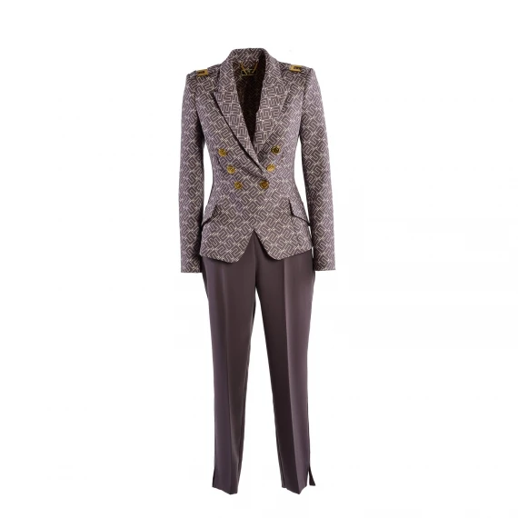 Blazer Elisabetta Franchi GI059 logato viola