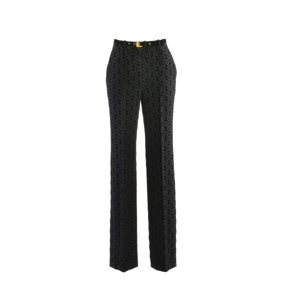 Pantalone Elisabetta Franchi PA016 in crepe stretch nero - Taglia 46 - Elisabetta Franchi