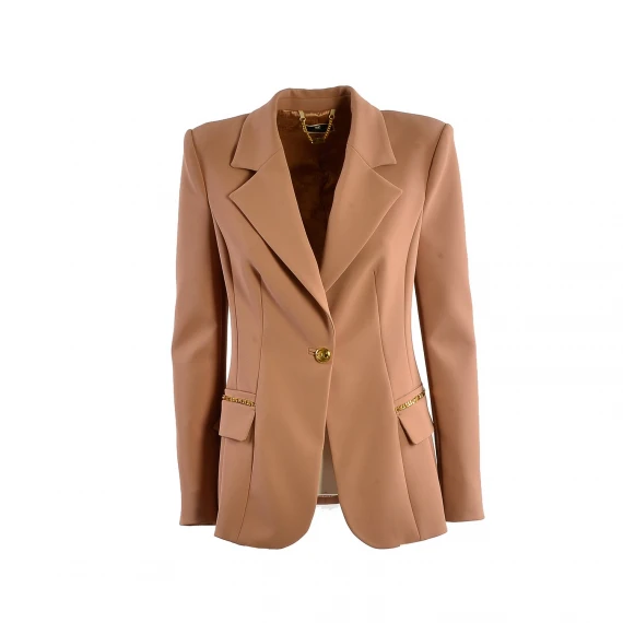 Blazer Elisabetta Franchi GI065 in tessuto rosa - Taglia 46 - Elisabetta Franchi