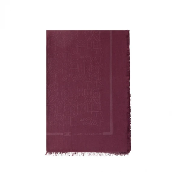 Pashmina Elisabetta Franchi SC01F in viscosa modal bordeaux