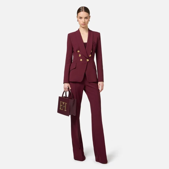 Blazer Elisabetta Franchi GI093 in tessuto rosso