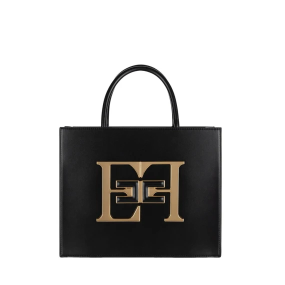 Borsa Elisabetta Franchi BS05A in tessuto nero - Taglia UNI - Elisabetta Franchi