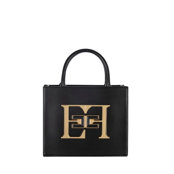 Borsa Elisabetta Franchi BS06A in tessuto nero - Taglia UNI - Elisabetta Franchi