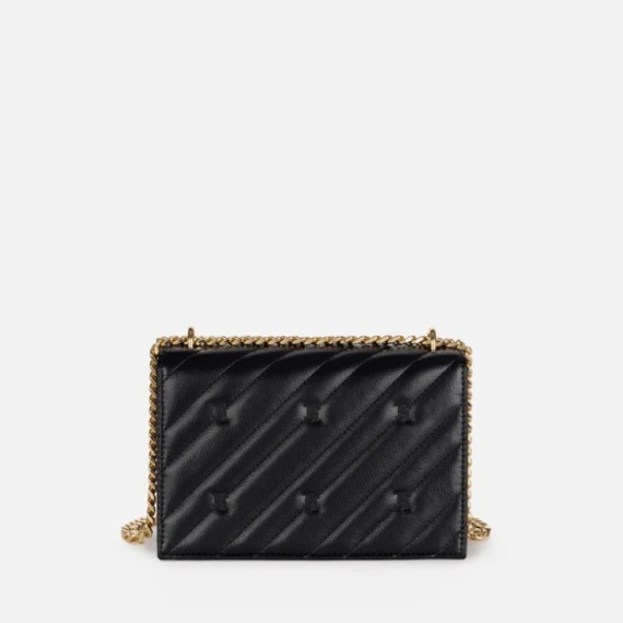 Borsa Elisabetta Franchi BS55A in tessuto effetto pelle nero