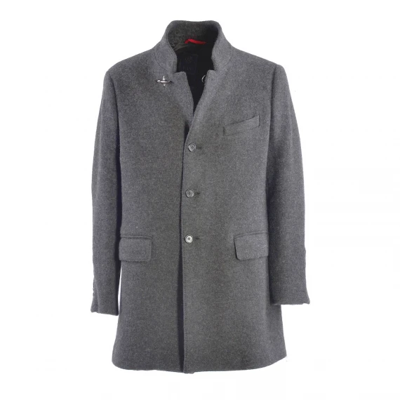 Cappotto Fay in lana cotta color grigio scuro 