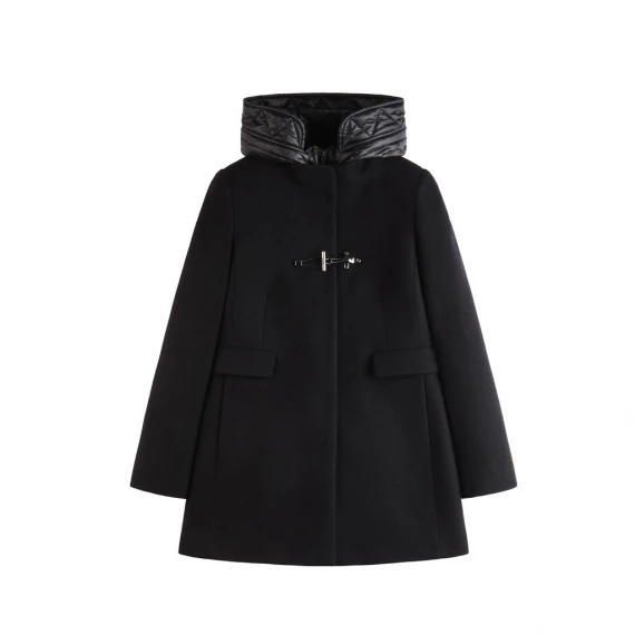 Cappotto Fay in panno misto lana nero - Taglia XS - Fay