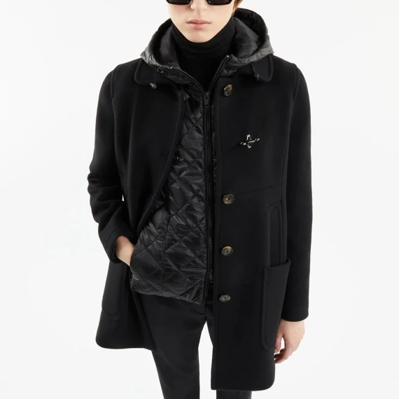 Cappotto Fay in lana e cashmere nero