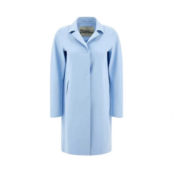 Cappotto Herno CA00052 in tessuto tecnico azzurro - Taglia 44 - HERNO