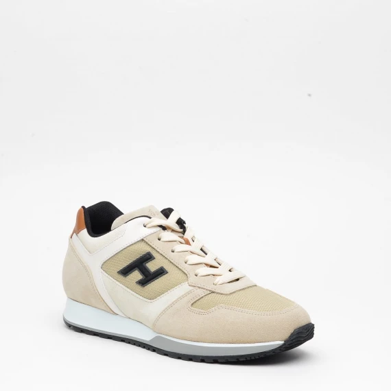 Sneakers Hogan H321 in pelle scamosciata beige 