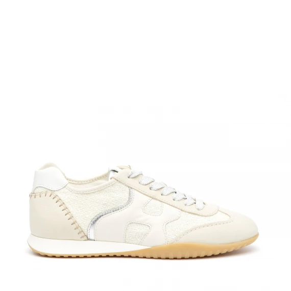 Sneakers Hogan Olympia in nabuk beige