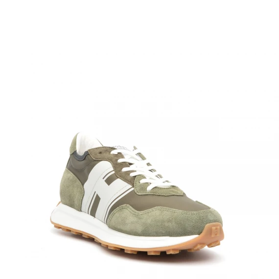 Sneakers Hogan H601 in camoscio verde
