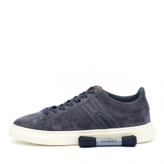 Sneakers Hogan H365 in camoscio blu