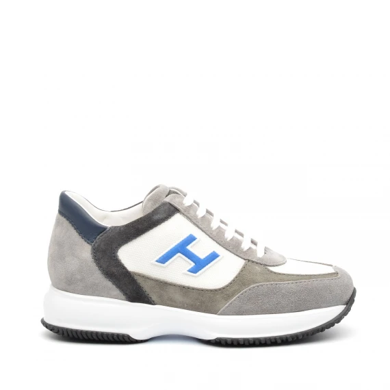 Sneakers Hogan Interactive in camoscio grigio