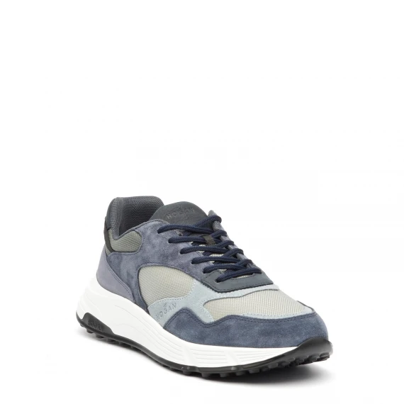 Sneakers Hogan Hyperlight in camoscio blu