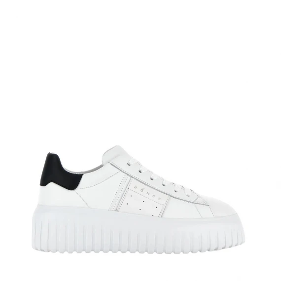 Sneakers Hogan H-Stripes in pelle bianco