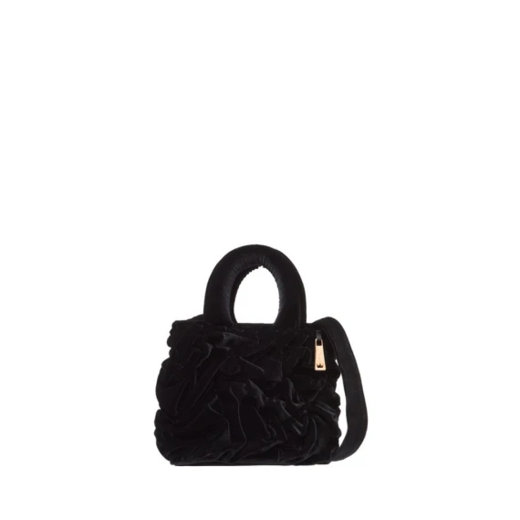 Borsa La Milanesa LILIANA SMALL in velluto nero