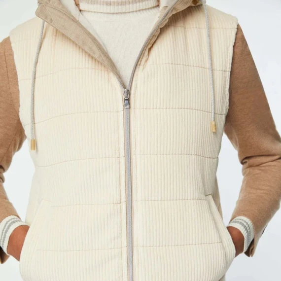 Gilet Lubiam 9364 in velluto bianco avorio