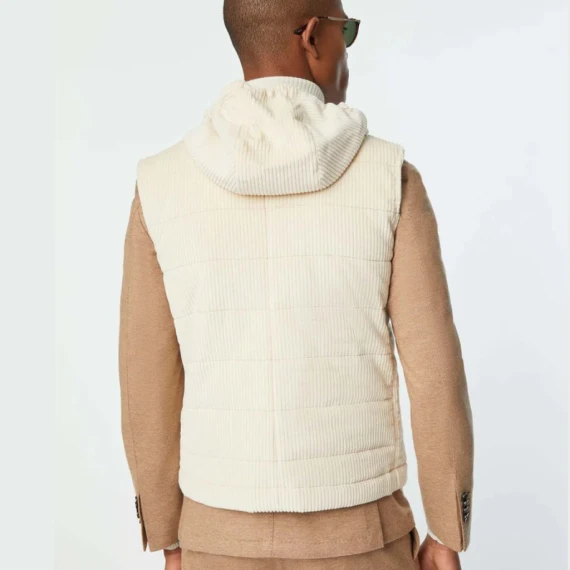 Gilet Lubiam 9364 in velluto bianco avorio