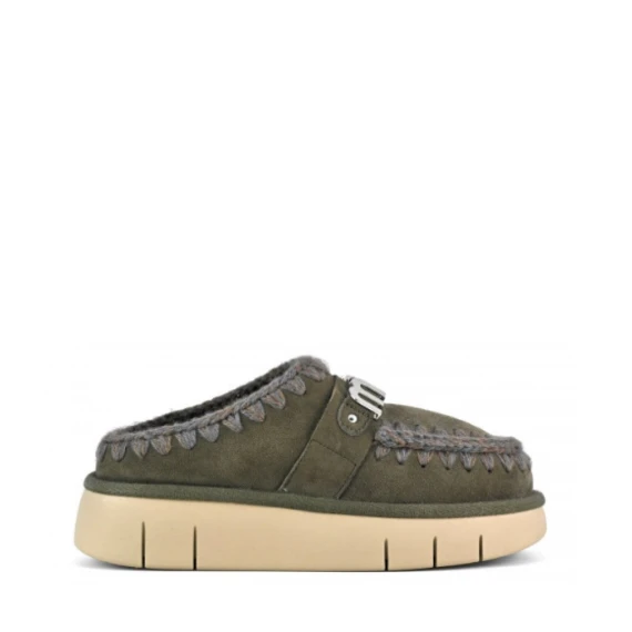 Ciabatta Mou FW531001A  in camoscio verde