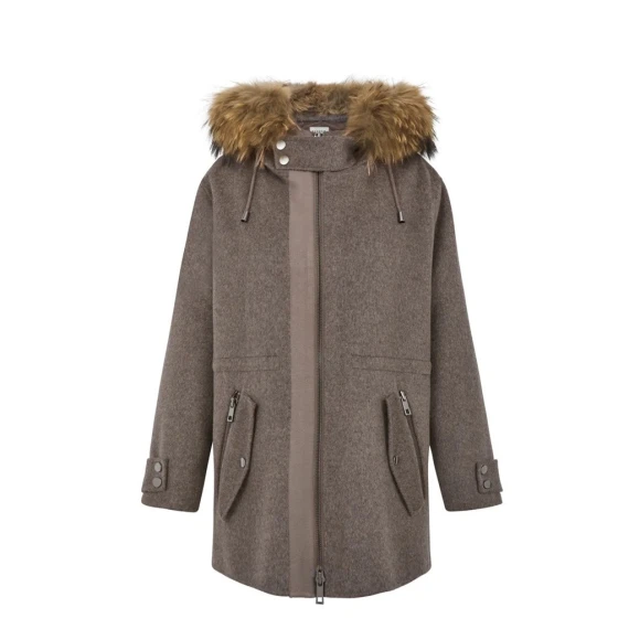 Cappotto P.a.r.o.s.h. LEAK24  in lana marrone - Taglia M - p.a.r.o.s.h.