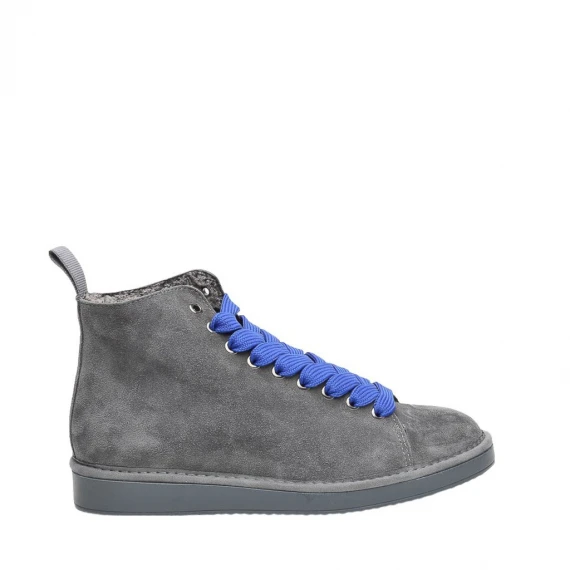 Polacchino Panchic P01  in camoscio grigio e blu