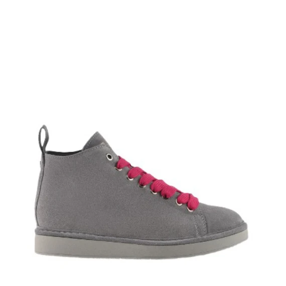 Polacchino Panchic P01W016  in camoscio grigio e fucsia