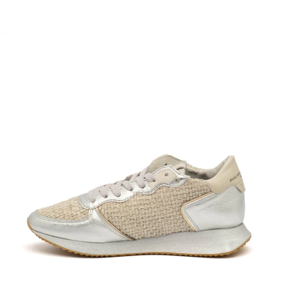 Sneakers Philippe Model TZLD  in tessuto beige
