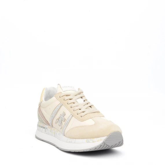 Sneakers Premiata CONNY in camoscio e tessuto beige