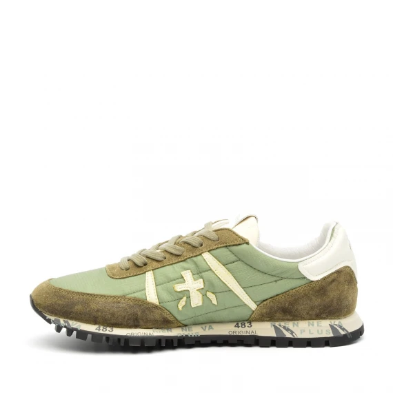 Sneakers Premiata SEAN in tessuto verde 