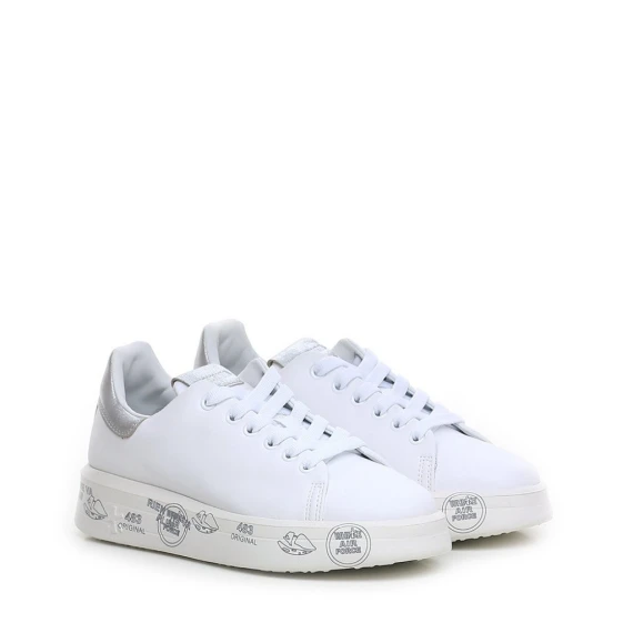 Sneakers Premiata BELLE in pelle bianco