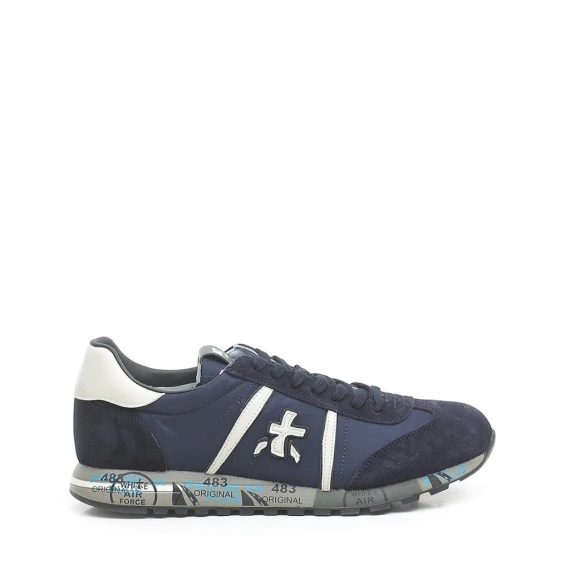 Sneakers Premiata LUCY  in camoscio e tessuto blu