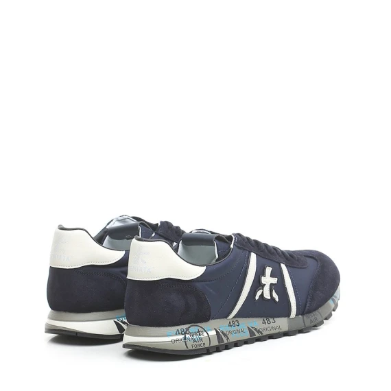 Sneakers Premiata LUCY  in camoscio e tessuto blu