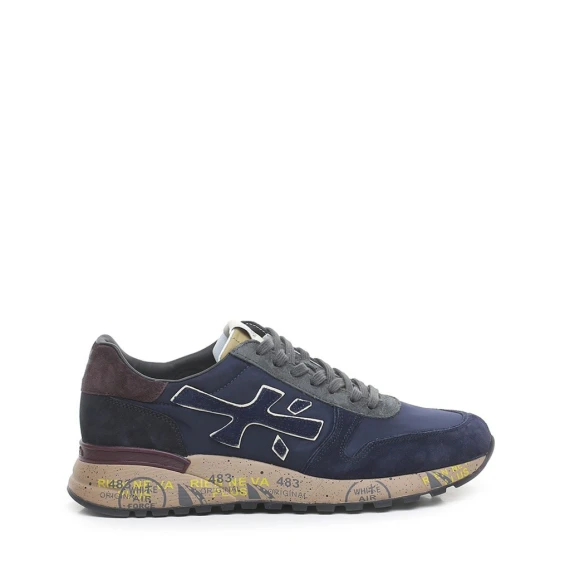 Sneakers Premiata MICK in camoscio e tessuto blu