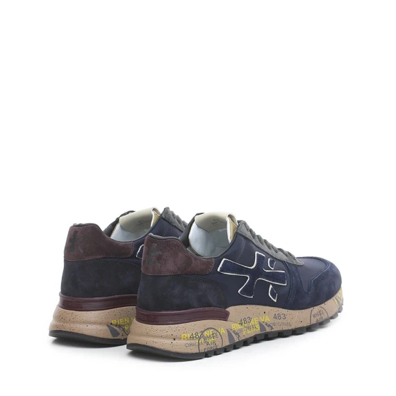 Sneakers Premiata MICK in camoscio e tessuto blu