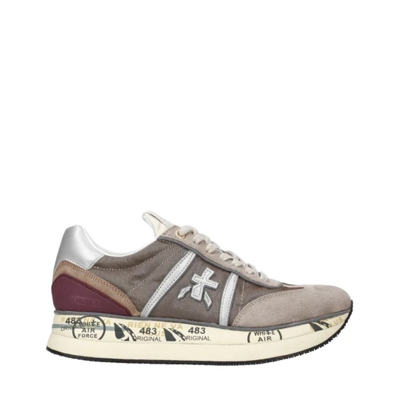 Sneakers Premiata CONNY 6979 in camoscio e tessuto beige