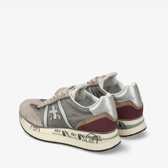 Sneakers Premiata CONNY 6979 in camoscio e tessuto beige