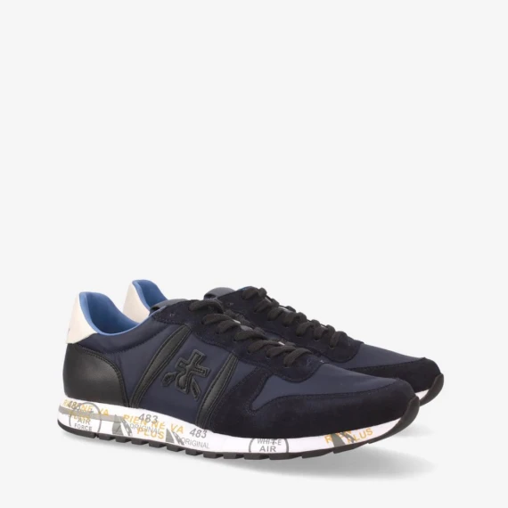 Sneakers Premiata ERIC in camoscio blu