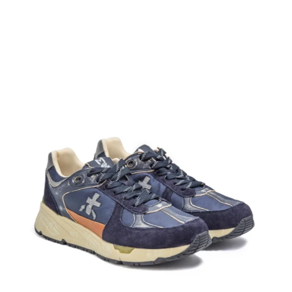 Sneakers Premiata MASE in camoscio blu